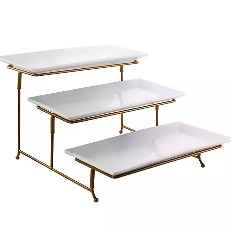 Kirklands Home Serving & Entertaining|Rectangular 3-Tier Serving Tray
