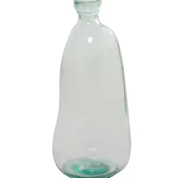 Discount Recycled Glass Clear Aqua Floor Vase Vases