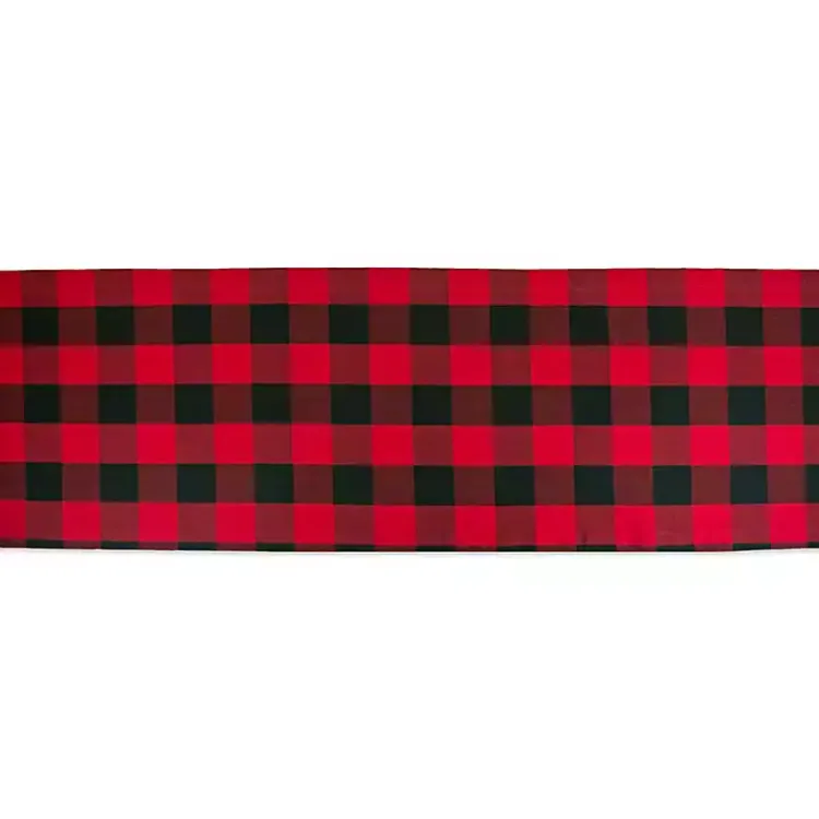 Clearance Red & Black Buffalo Check Table Runner Christmas Dining & Entertaining