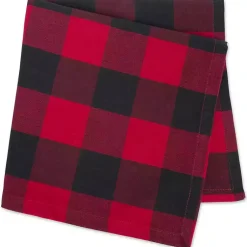 Discount Red & Black Buffalo Check Napkins, Set of 6 Christmas Dining & Entertaining
