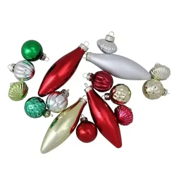 Discount Red & Green Traditional Christmas Ornament Set Christmas Ornaments
