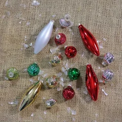 Discount Red & Green Traditional Christmas Ornament Set Christmas Ornaments