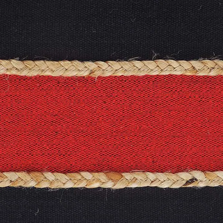 Online Red & Navy Nautical Rope Throw Pillow, 24x24 Pillows