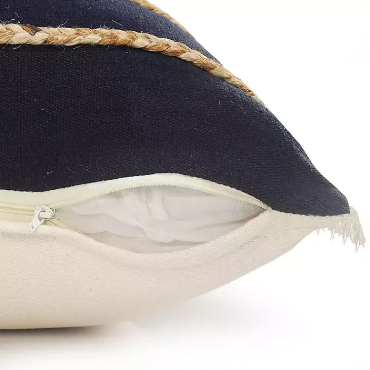 Online Red & Navy Nautical Rope Throw Pillow, 24x24 Pillows