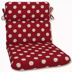 Kirklands Home Outdoor Cushions & Pillows|Red & White Polka Dot Chair Cushion