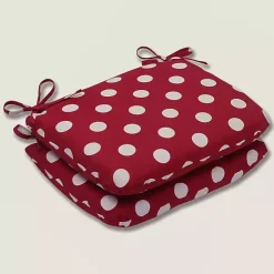 Kirklands Home Outdoor Cushions & Pillows|Red & White Polka Dot Outdoor Cushions, Set of 2