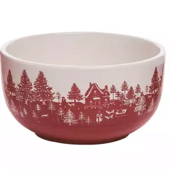 Red & White Toile Christmas Bowls, Set of 3 Christmas Dining & Entertaining