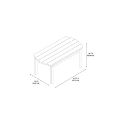 Kirklands Home Outdoor Tables|Acacia Wood Oval Adirondack Coffee Table Red