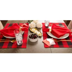 Clearance Red and Black Buffalo Check Placemats, Set of 6 Christmas Dining & Entertaining