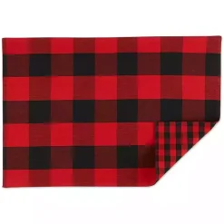 Best Red and Black Gingham Placemats, Set of 4 Christmas Dining & Entertaining