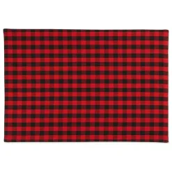 Best Red and Black Gingham Placemats, Set of 4 Christmas Dining & Entertaining