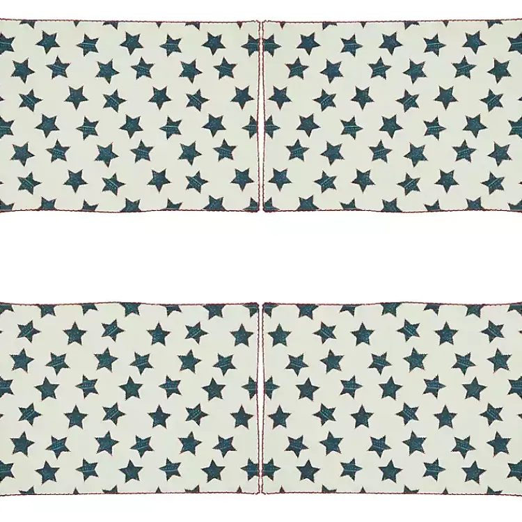Kirklands Home Table Linens|Red and Blue Star Placemats, Set of 4