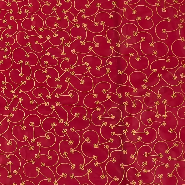 Best Red and Gold Emboidered Tree Skirt Christmas Tree Skirts & Collars