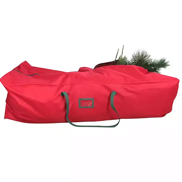 Online Red and Green Christmas Tree Rolling Storage Bag Seasonal Storage