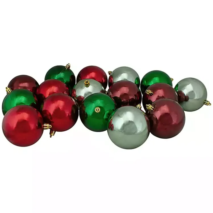 New Red and Green Shatterproof Ornaments, Set of 32 Christmas Ornaments