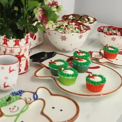 Kirklands Home Serving & Entertaining|Red and White Nesting Christmas Bowls, Set of 3