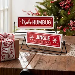 Outlet Red and White Reversible Christmas Signs, Set of 2 Christmas Decorations