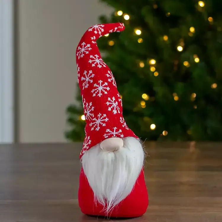 Red and White Snowflake Christmas Gnome Christmas Decorations