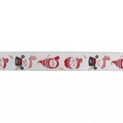 Online Red and White Snowman 16 yard Christmas Ribbon Christmas Tree Decorations