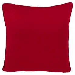 Online Red Background White Snowflakes Christmas Pillow Pillows