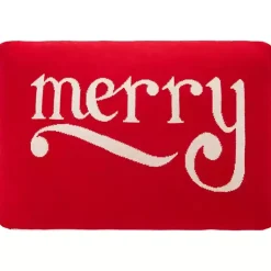 Clearance Red Be Merry Pillow Christmas Pillows
