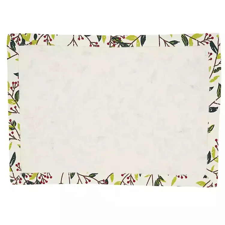 Kirklands Home Table Linens|Red Berry Delight Cotton Placemats, Set of 4
