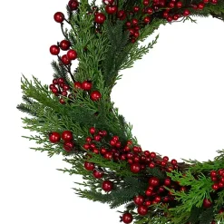 Online Red Berry Pine Spiral Wreath Christmas Wreaths