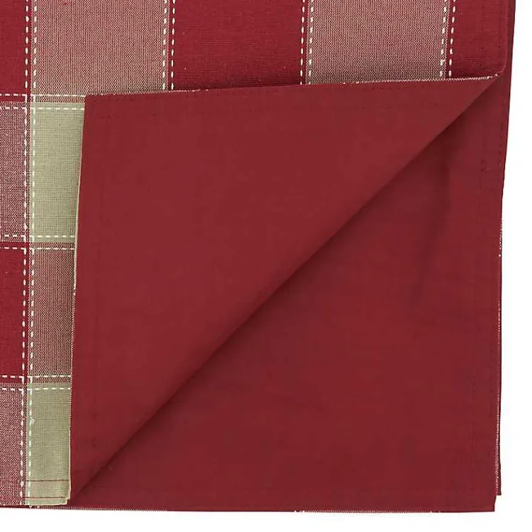 Kirklands Home Table Linens|Red Block Plaid Table Runner, 90 in.