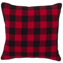 Clearance Red Buffalo Check Snowflake Christmas Pillow Pillows