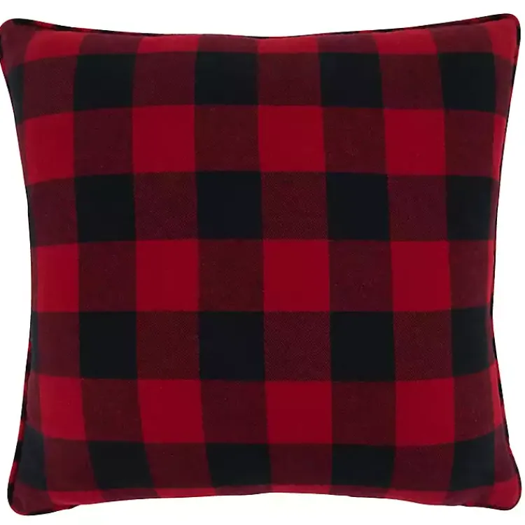 Online Red Buffalo Plaid Merry & Bright Christmas Pillow Pillows