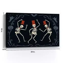 Clearance Red Dancing Skeletons Halloween Wall Plaque Halloween