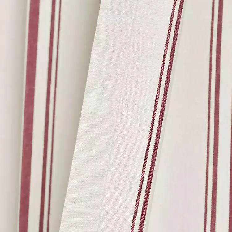 Kirklands Home Curtains & Drapes|Red Farmhouse Stripe Curtain Panels, Set of 2