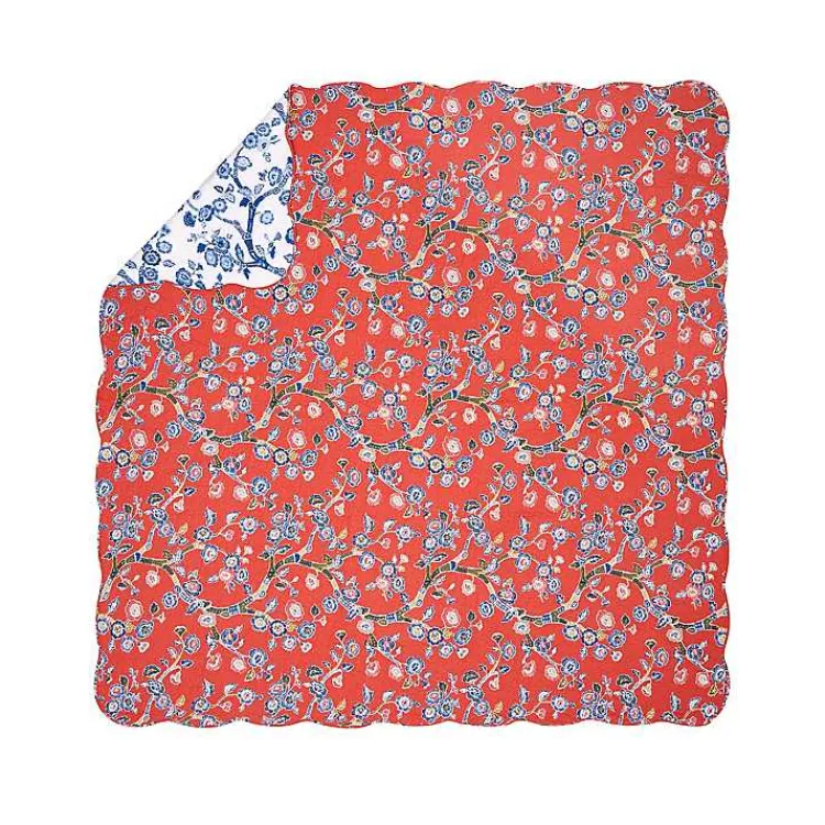 Kirklands Home Quilts|Floral Dreams 3-pc. Full/Queen Quilt Set Red