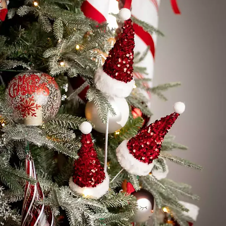 Best Glitter Santa Spray Stems, Set of 3 Christmas Tree Decorations