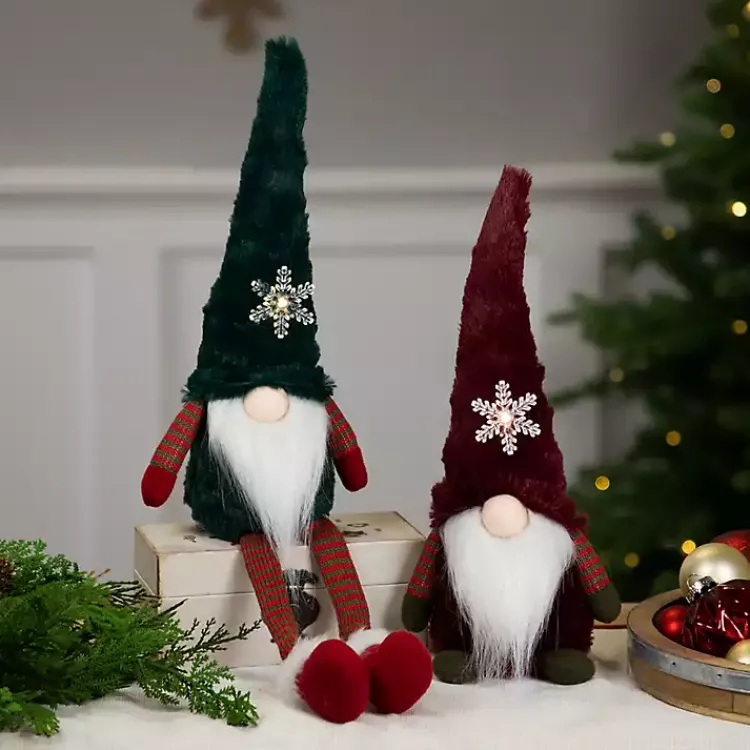 Outlet Gnome with LED Snowflake Christmas Decorations