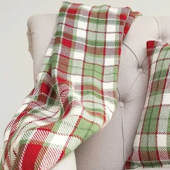 Clearance Red Green White Plaid Christmas Throw Blanket Blankets & Throws