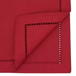 Kirklands Home Table Linens|Hemstitch Border Table Runner Red