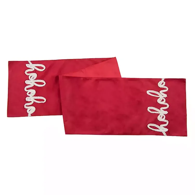 Sale Red Ho Ho Ho Tufted Table Runner Christmas Dining & Entertaining