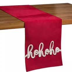 Sale Red Ho Ho Ho Tufted Table Runner Christmas Dining & Entertaining