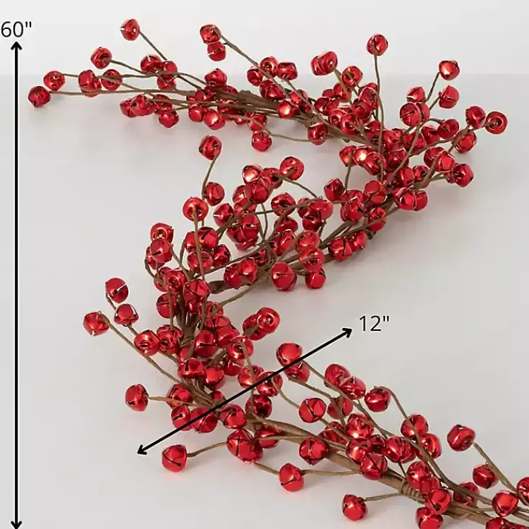 Clearance Jingle Bells Christmas Garland Christmas Arrangements & Garland