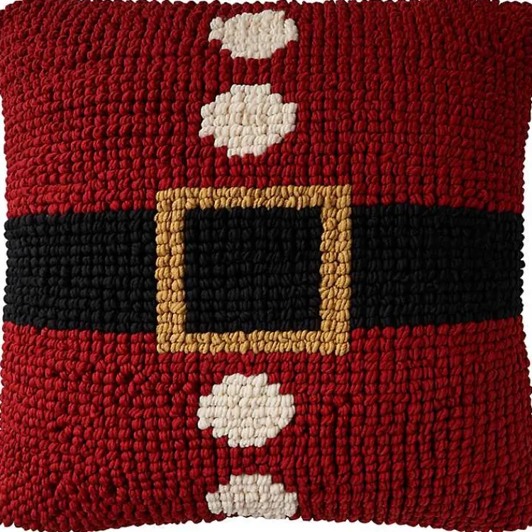 Outlet Knit Santa Belt Pillow Christmas Pillows