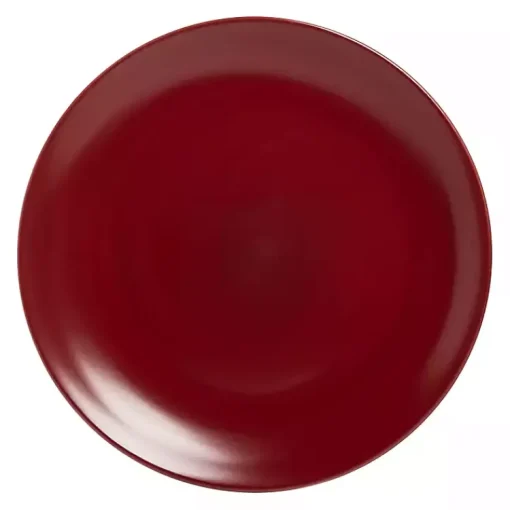 Kirklands Home Dinnerware|Matte Ceramic Dinner Plates, Set of 6 Red