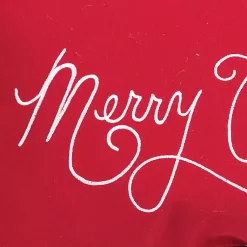 Best Red Merry Christmas Cursive Lumbar Pillow Christmas Pillows