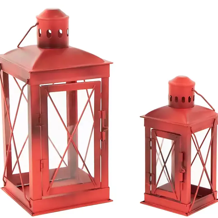 Hot Metal Mission Style Lanterns, Set of 2 Lanterns
