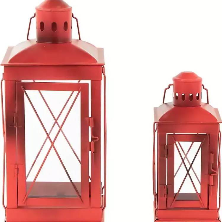 Hot Metal Mission Style Lanterns, Set of 2 Lanterns