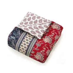 Kirklands Home Comforters|Red Navy Marbella King 5-pc. Comforter Set