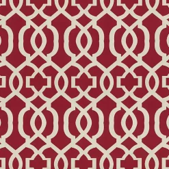 Kirklands Home Outdoor Cushions & Pillows|Red New Geometric Outdoor Chaise Cushion