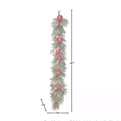 Online Red Ornament Frost Pine Waterproof Garland Christmas Arrangements & Garland