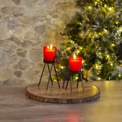 Outlet Rudolph Reindeer Candle Holders, Set of 2 Christmas Decorations