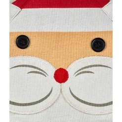 New Red Santa Gingham 3-pc. Dishtowel & Potholder Set Christmas Dining & Entertaining